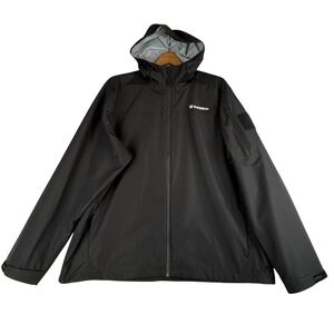 Baerskin Tactical Rain Jacket Mens 2XL Black Hooded Full Zip Shell 2550105 NWT